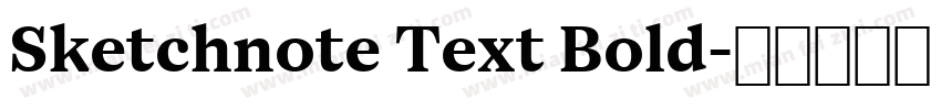 Sketchnote Text Bold字体转换